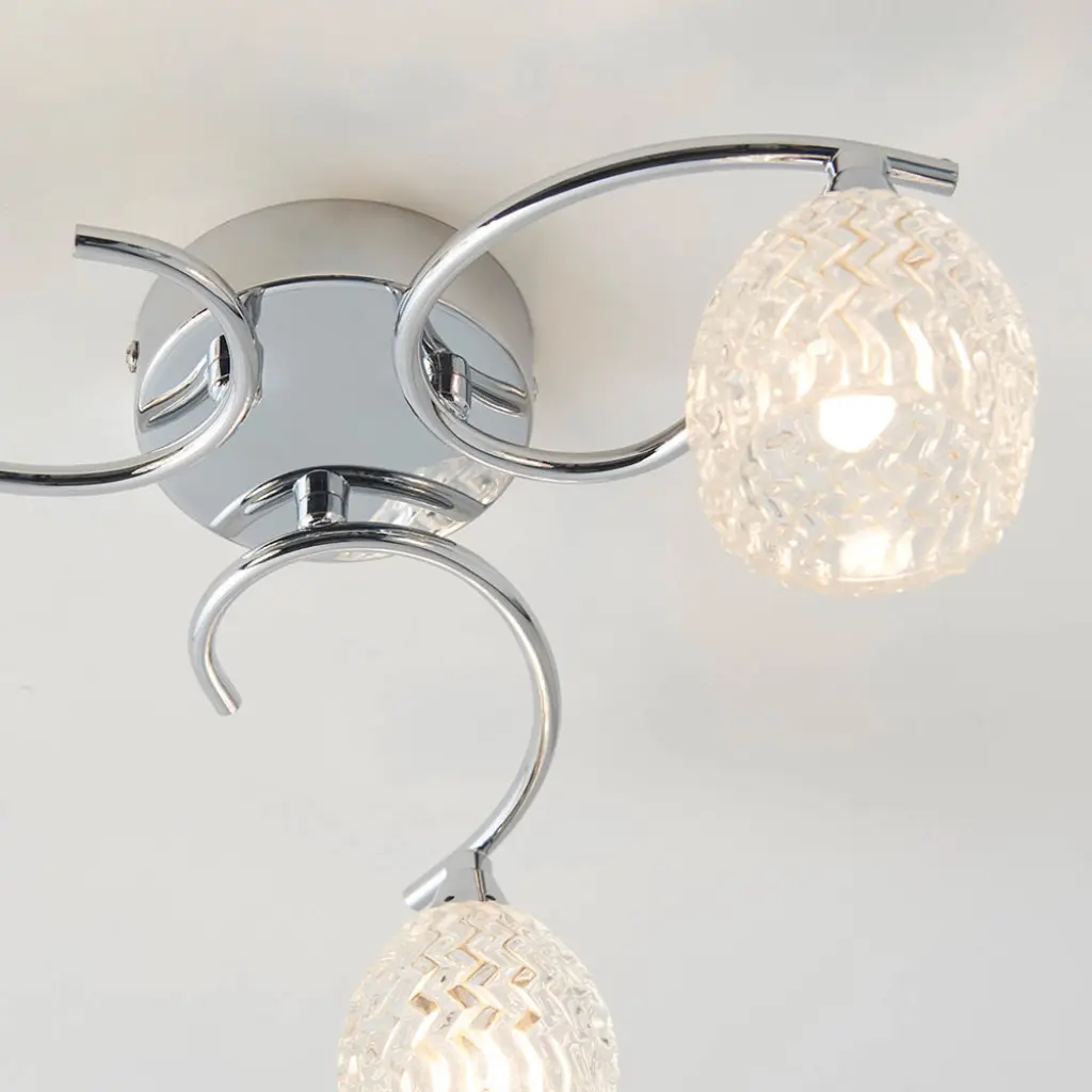 Boyer 3 Light Chrome Semi Flush