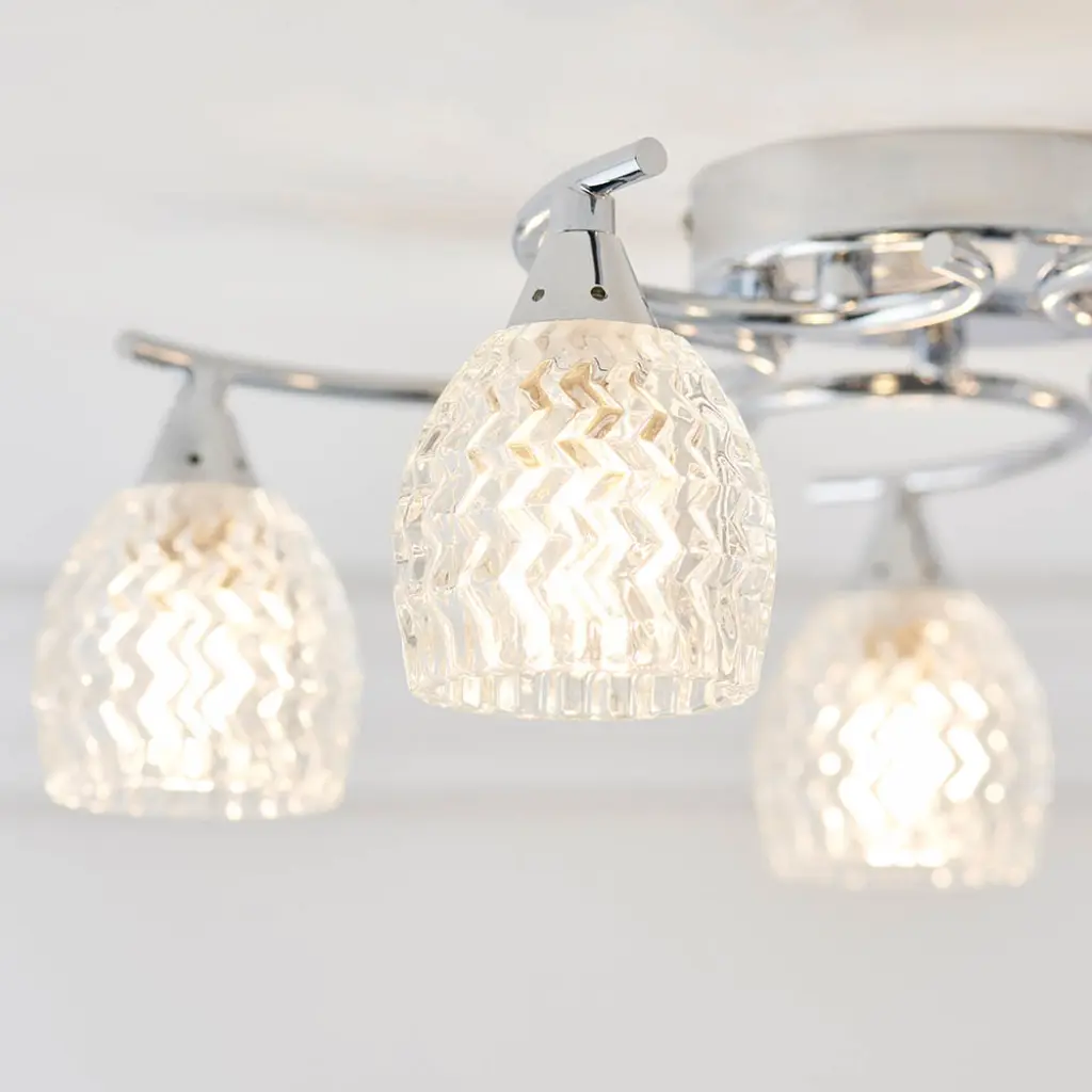 Boyer 5 Light Chrome Semi Flush