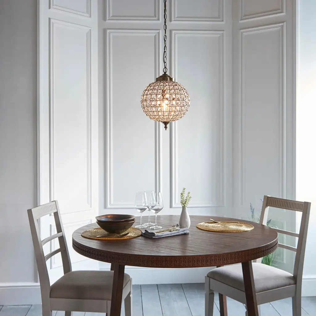 Tanaro 1 Light Pendant in Antique Brass