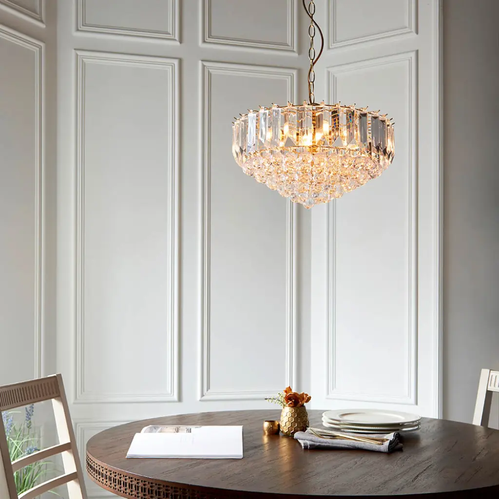 Fargo 6 Light Brass Pendant