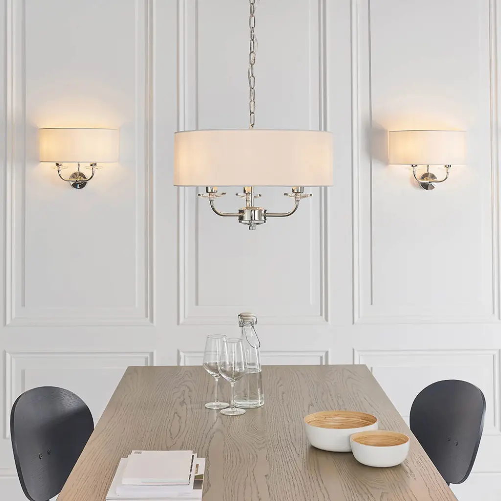 Nixon 3 Light Nickel Pendant