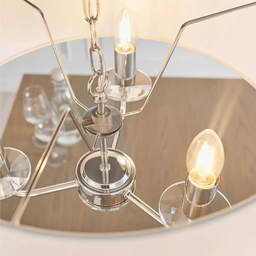 Nixon 3 Light Nickel Pendant
