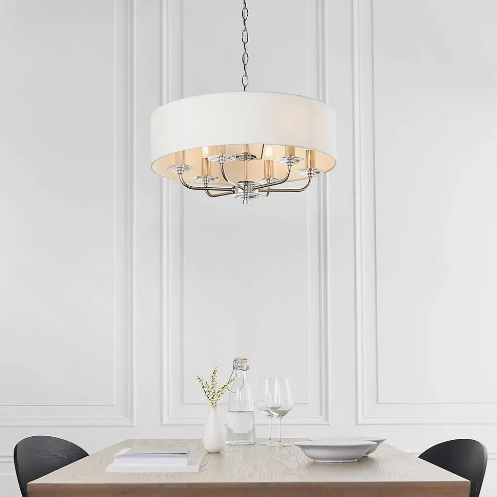 Nixon 6 Light Bright Nickel Pendant