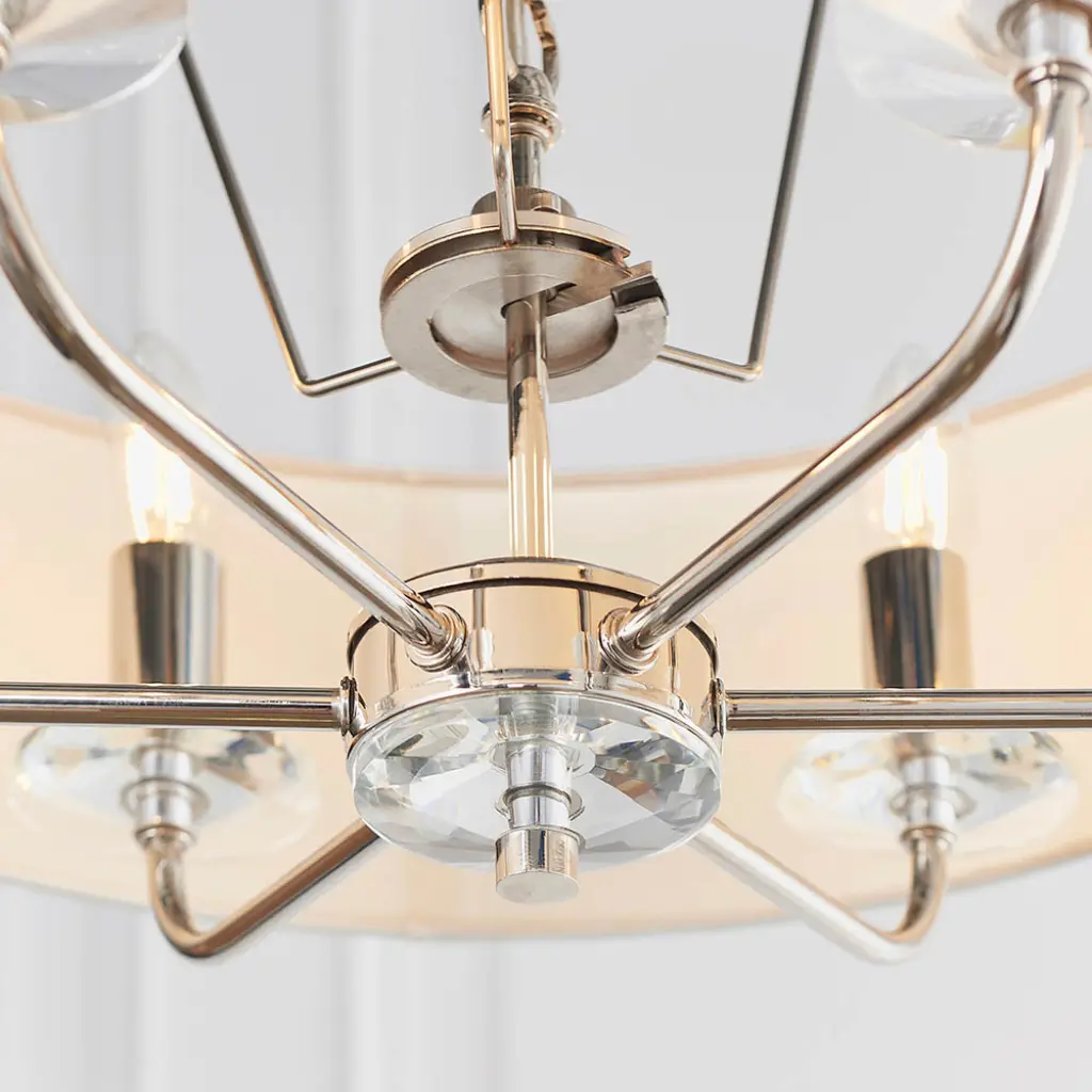 Nixon 6 Light Bright Nickel Pendant