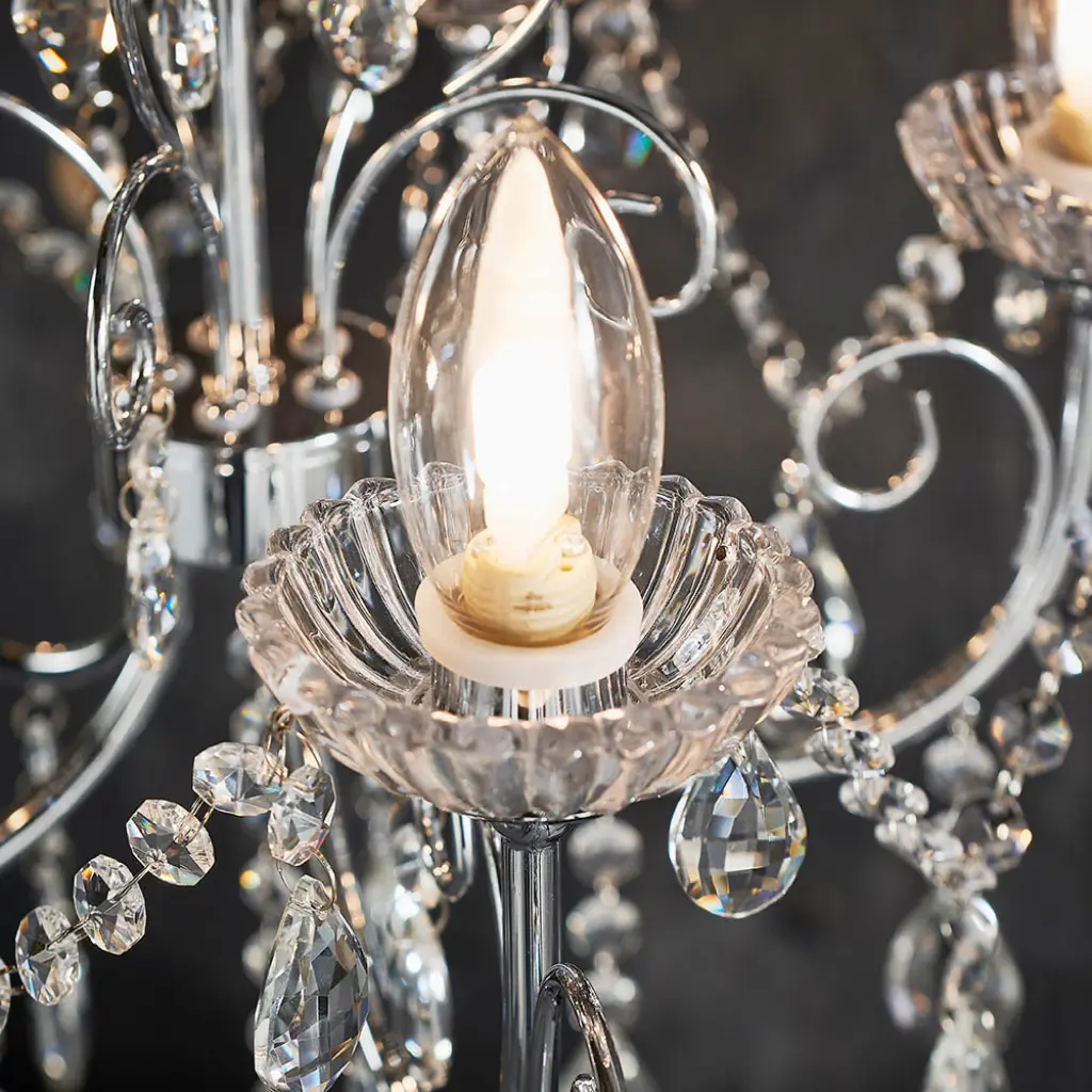 Tabitha 5 Light Polished Chrome Pendant IP44