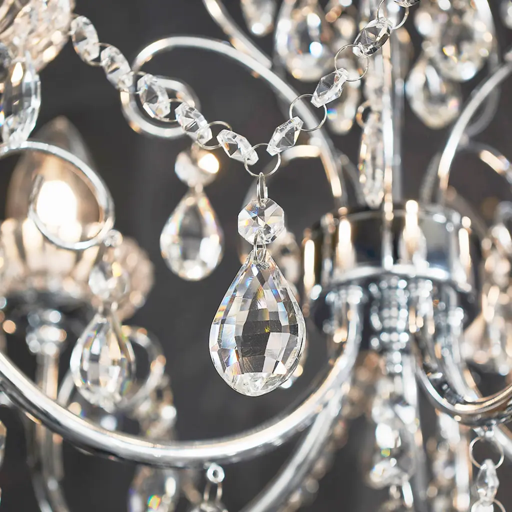 Tabitha 5 Light Polished Chrome Pendant IP44