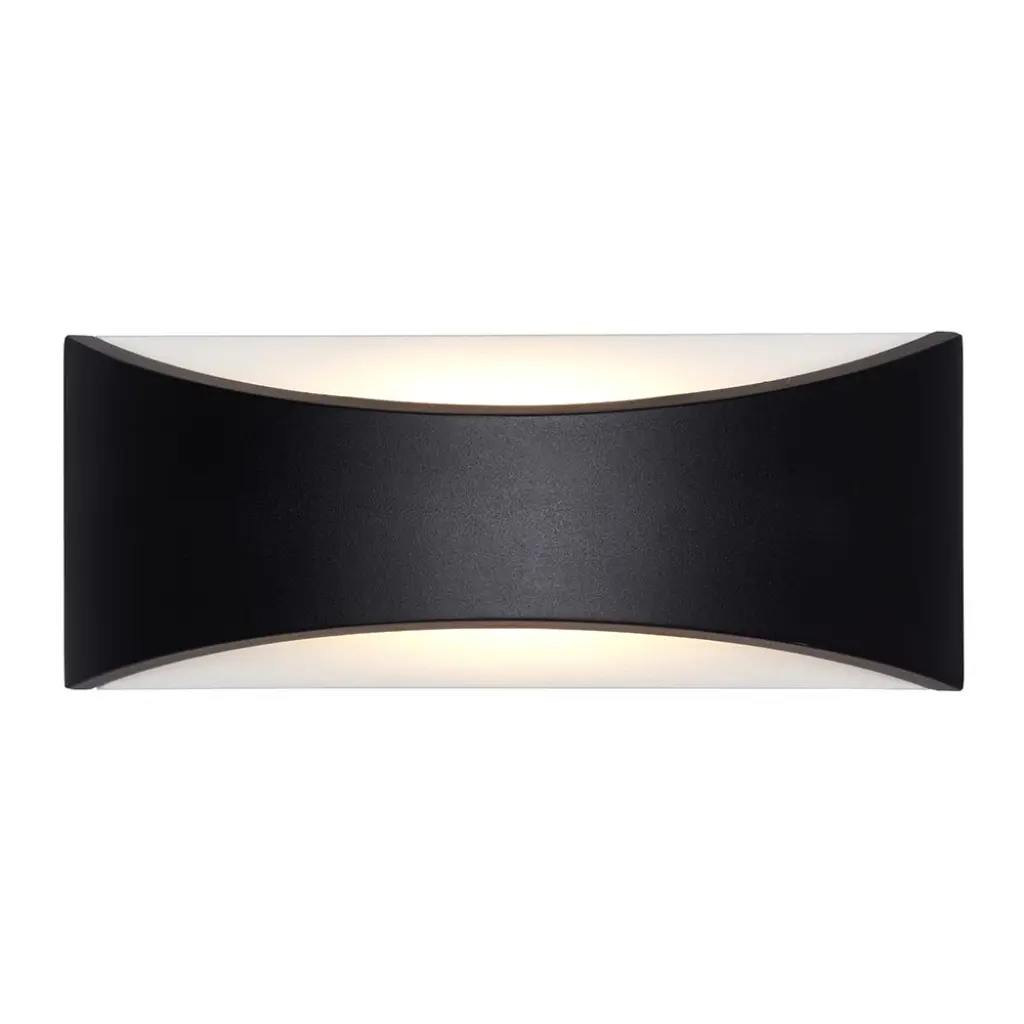 Vulcan 300mm Black Up & Down Light IP65 CCT