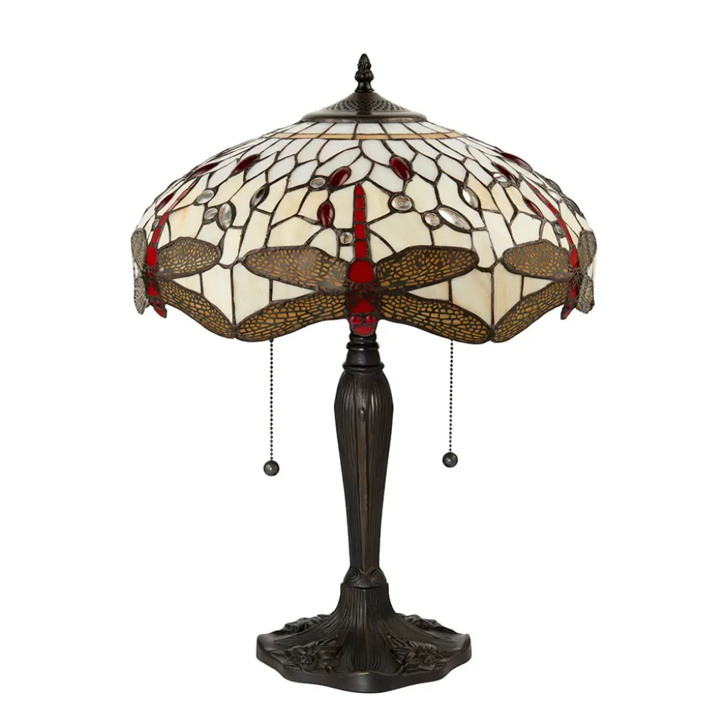 Dragonfly Beige Medium Table Lamp