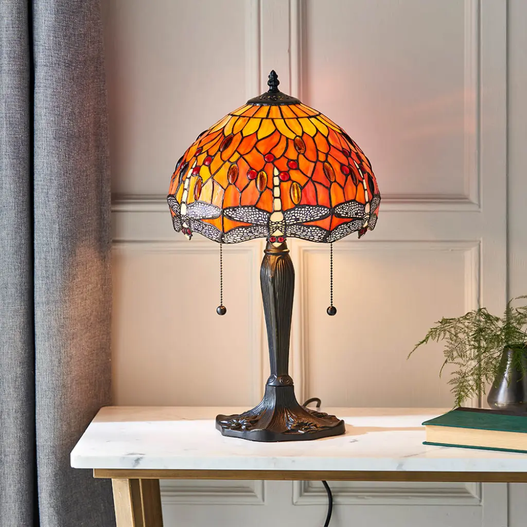 Dragonfly Flame Small Table Lamp