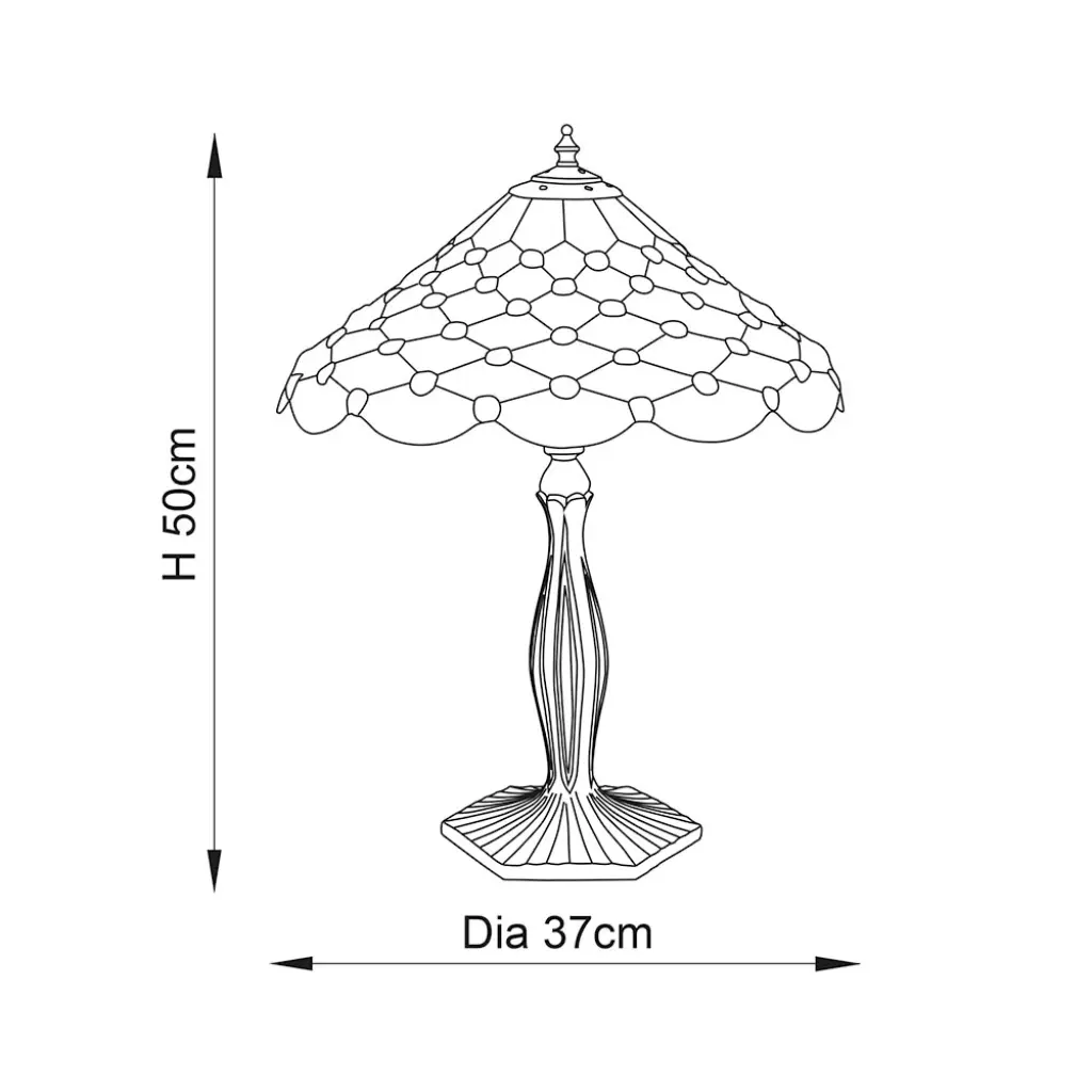 Tiffany Style Pearl Medium Table Lamp