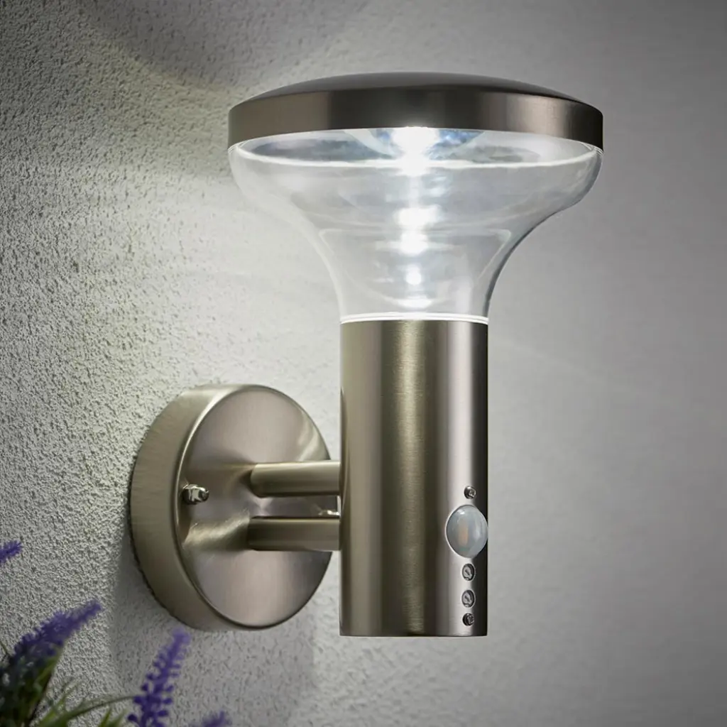 Roko Stainless Steel PIR Wall Light IP44