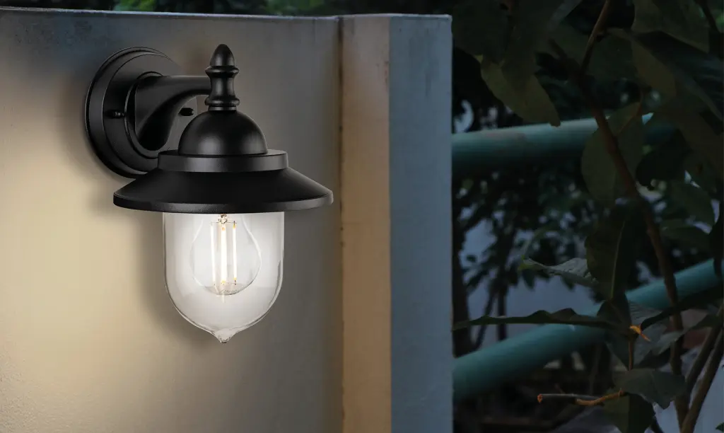 Stanley Outdoor Black Wall Light IP44
