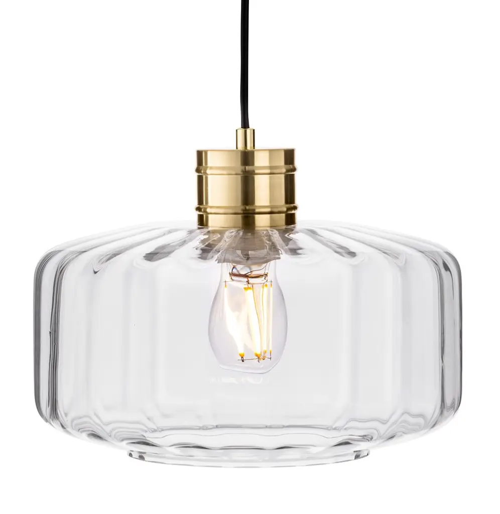 Madeira Brushed Brass Single Pendant