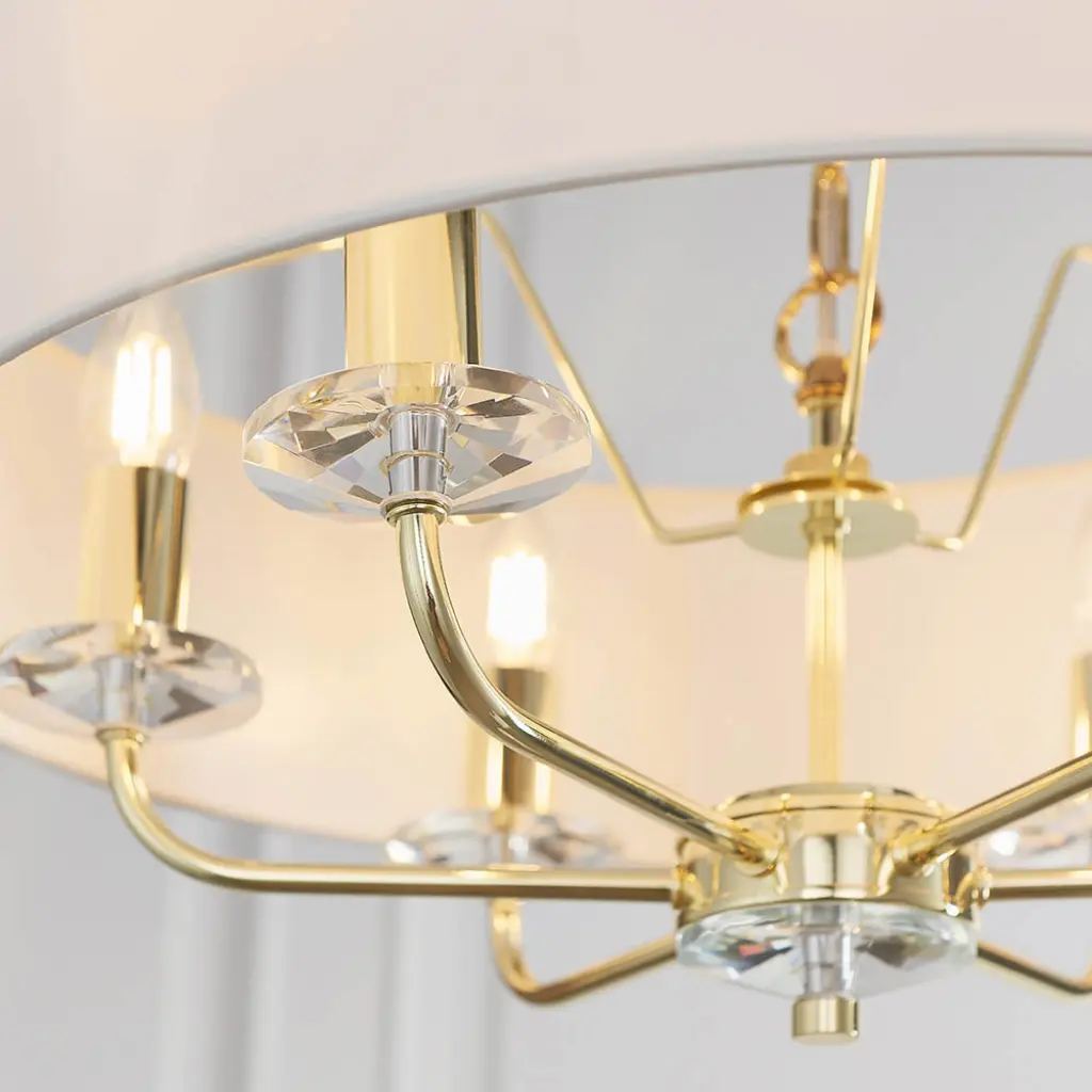 Nixon 6 Light Brass Pendant