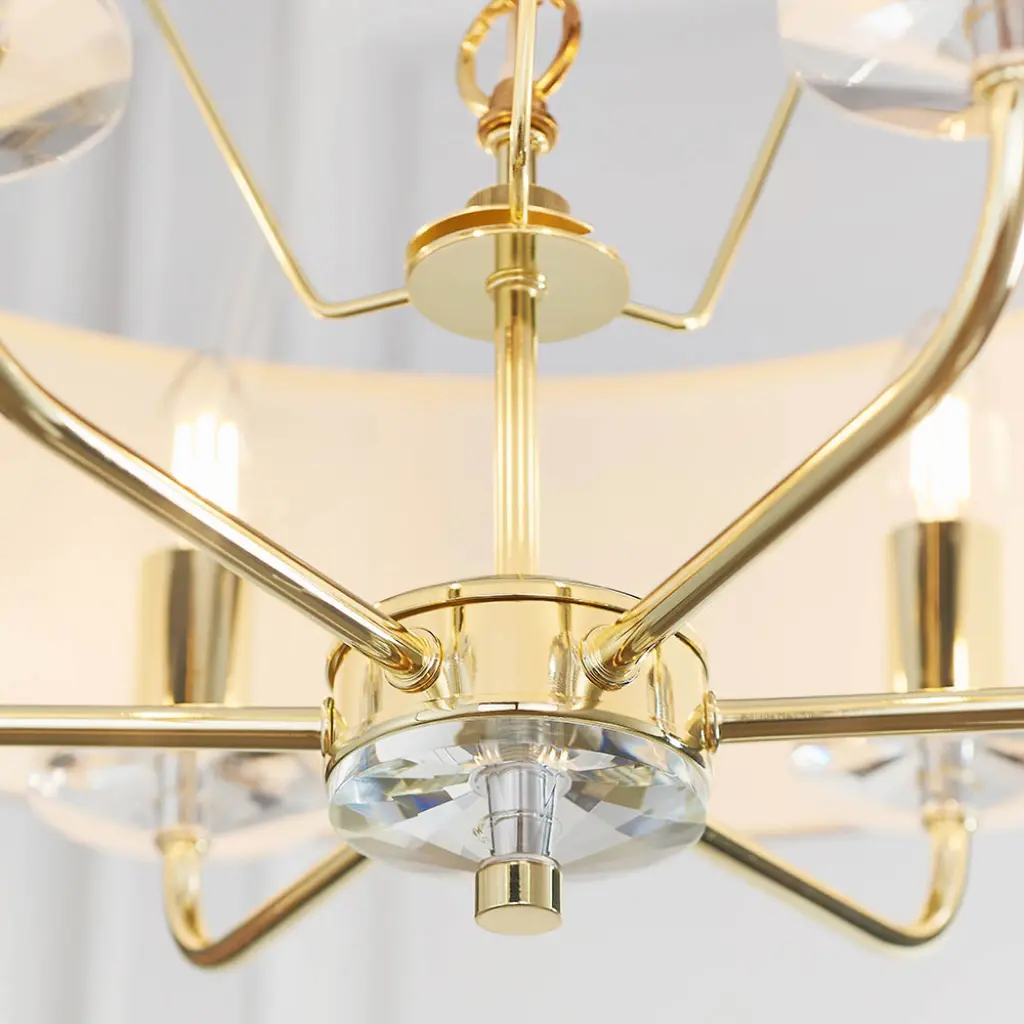 Nixon 6 Light Brass Pendant
