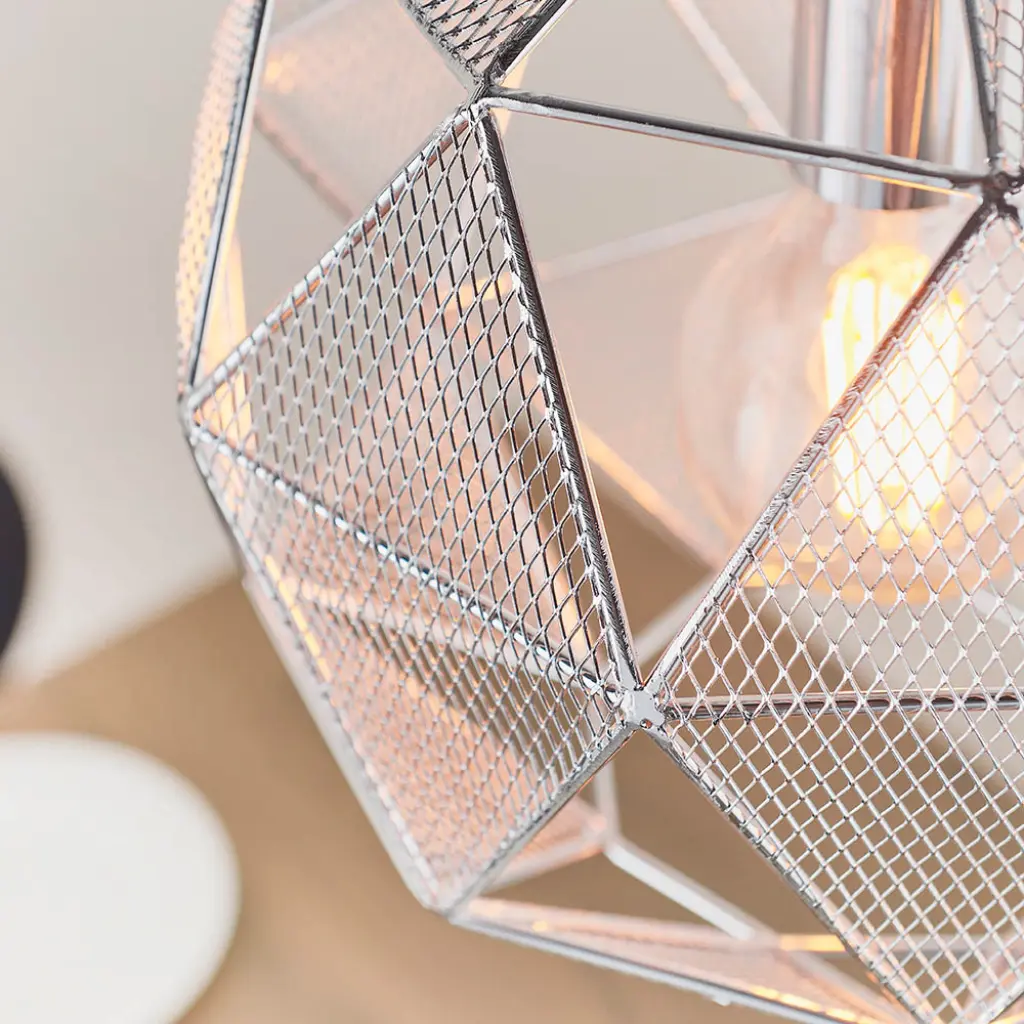Armour Single Polished Chrome Pendant