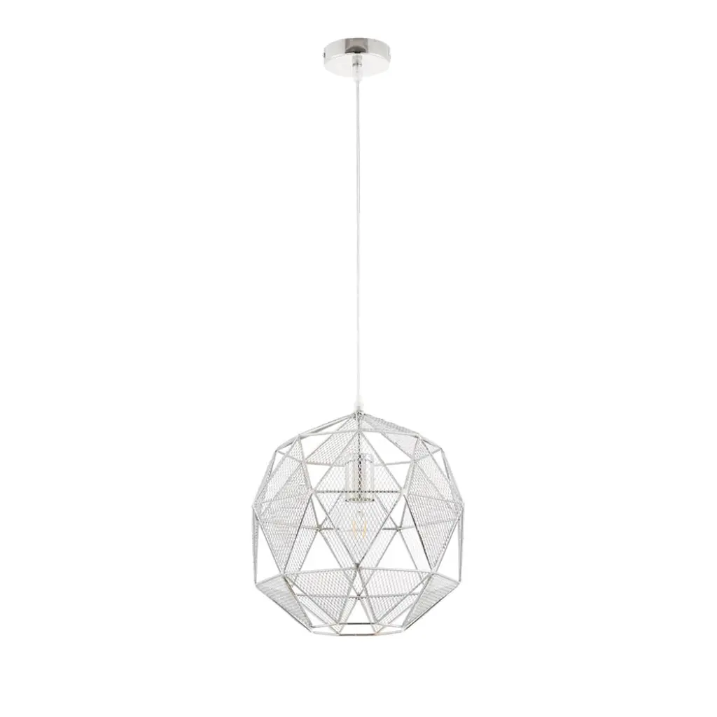Armour Single Polished Chrome Pendant