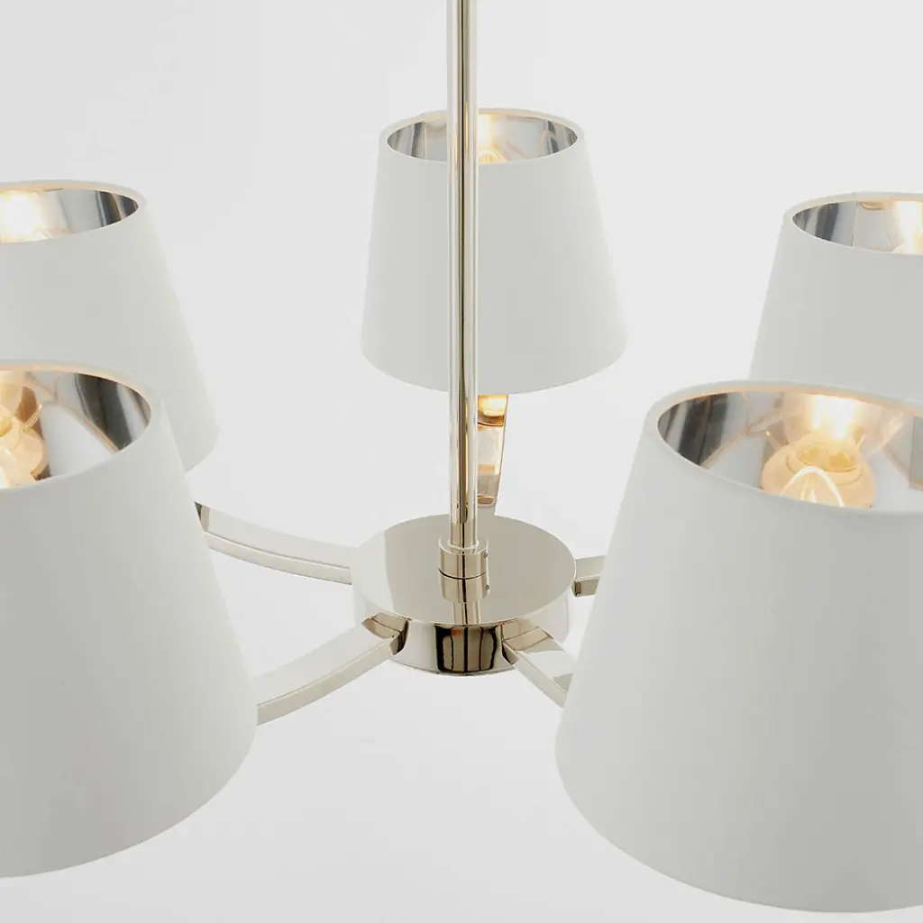 Harvey 5 Light Pendant in Nickel Finish