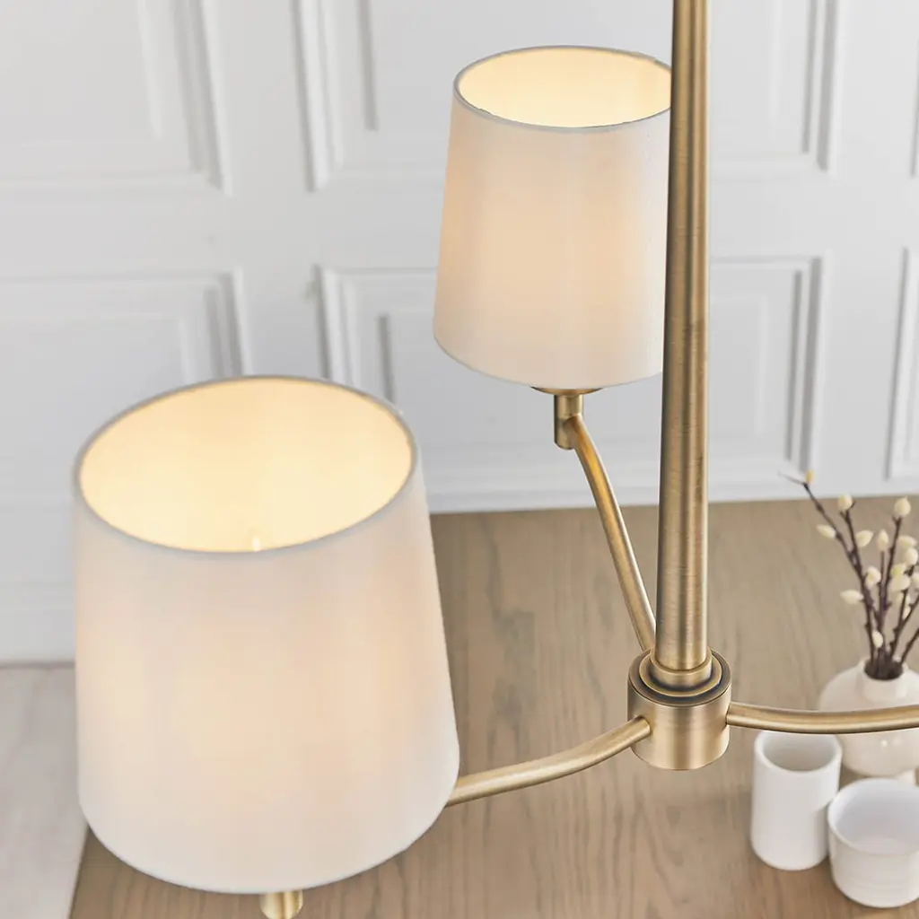 Ortona 3 Light Antique Brass Pendant