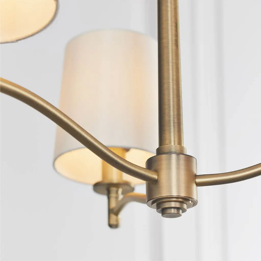 Ortona 3 Light Antique Brass Pendant