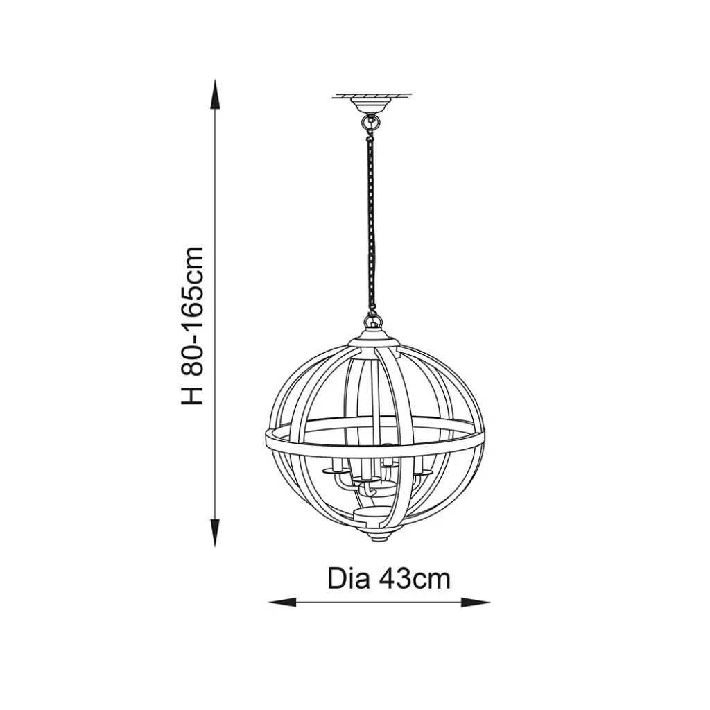 Toba 4 Light Pendant