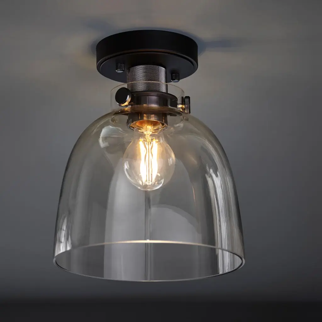 Belle Flush Light in Matt Black