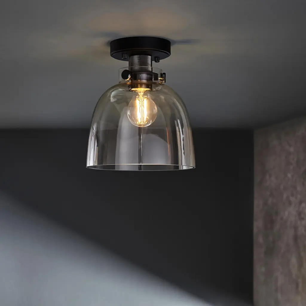 Belle Flush Light in Matt Black