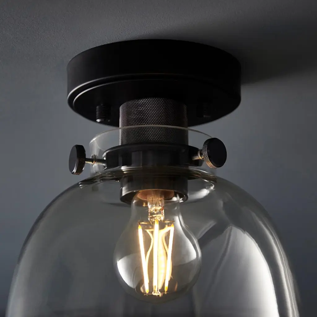 Belle Flush Light in Matt Black