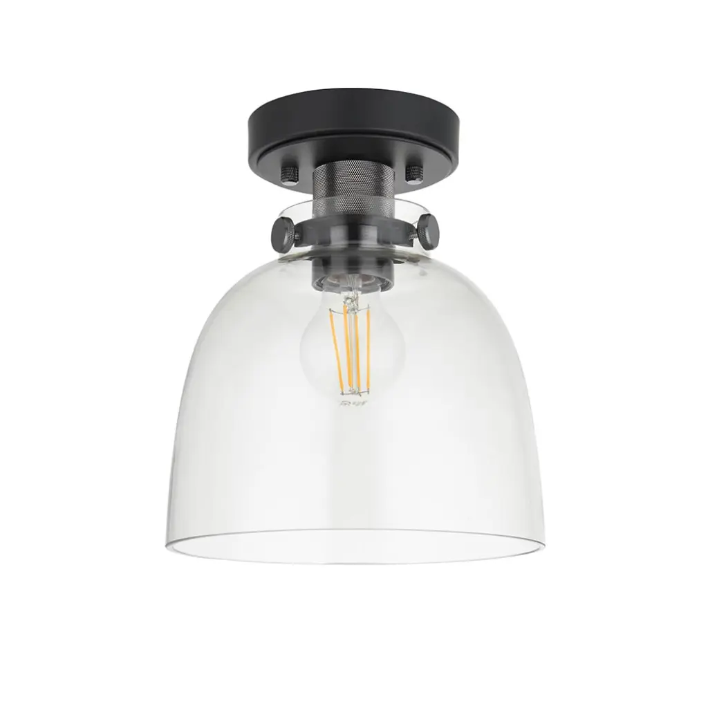 Belle Flush Light in Matt Black