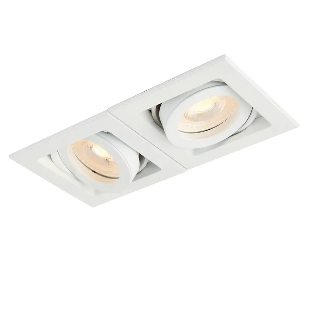 Xeno Double Downlight in Matt White