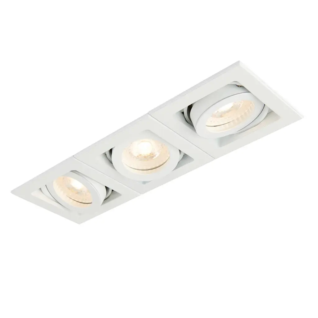 Xeno Triple Downlight in Matt White