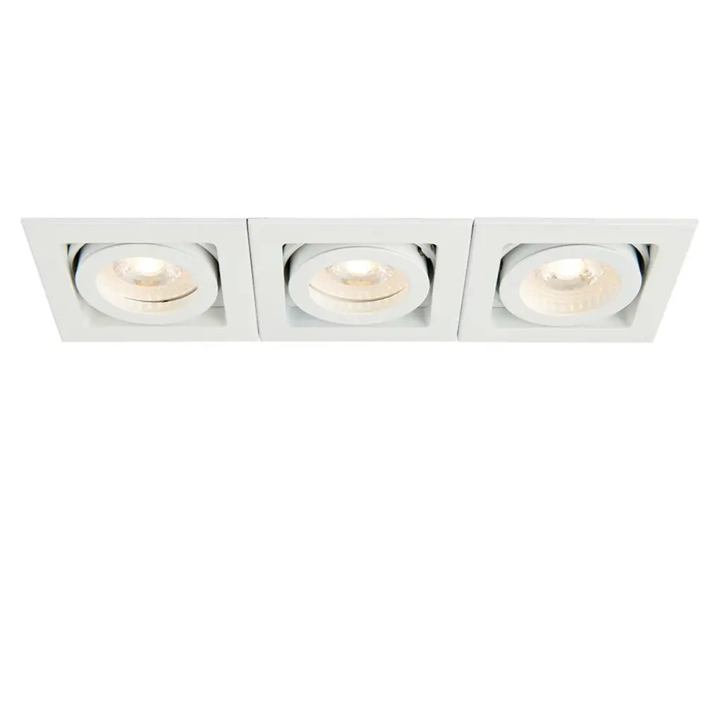 Xeno Triple Downlight in Matt White