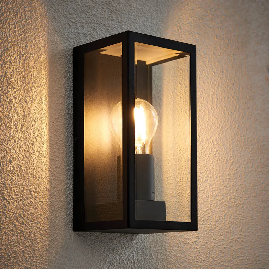 Oxford Black Wall Light IP44