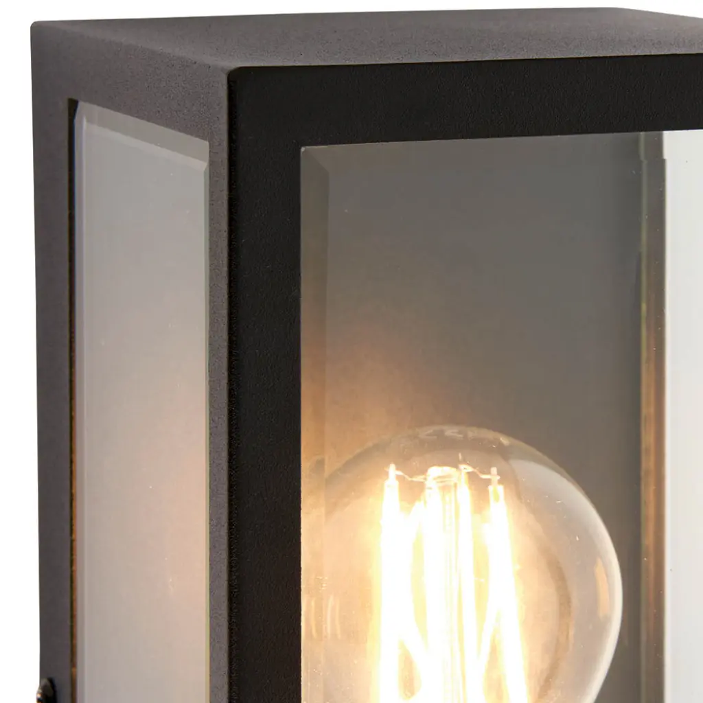 Oxford Black Wall Light IP44