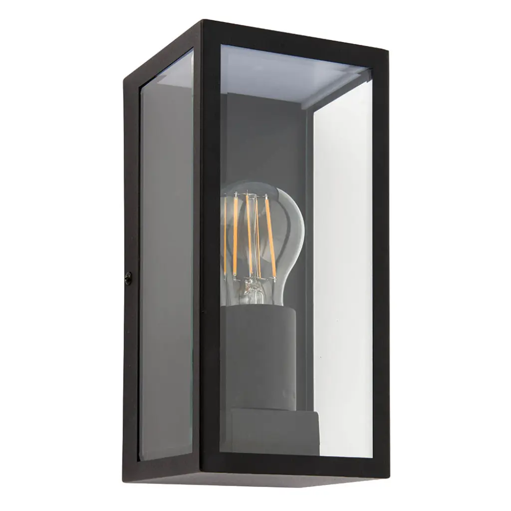 Oxford Black Wall Light IP44