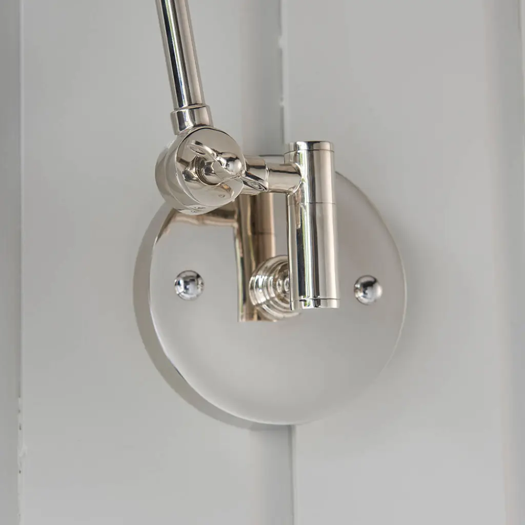 Lehal Swing Wall Light in Polished Nickel Finish