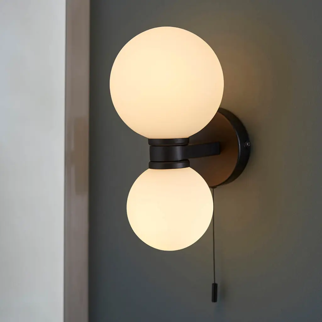 Pulsa Matt Black Wall Light