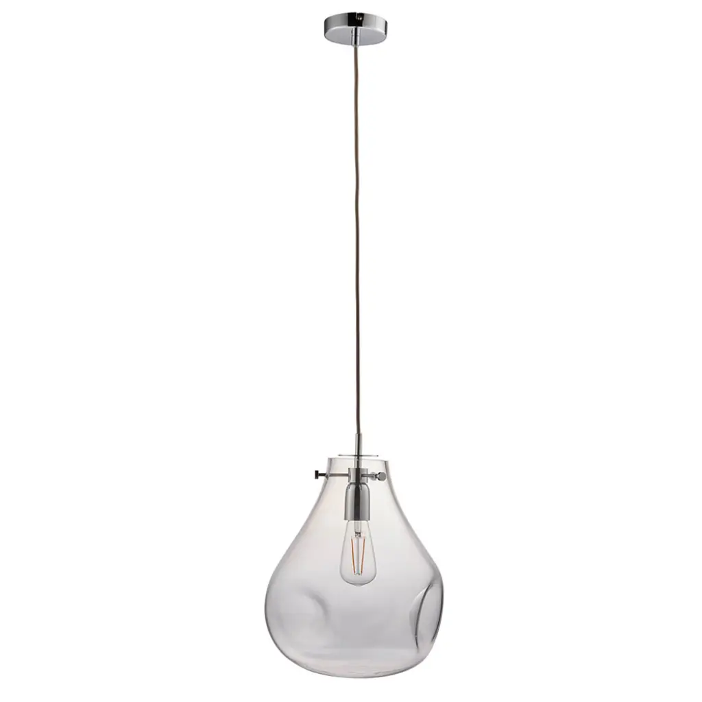 Utopia Glass Pendant with Dimpled Finish