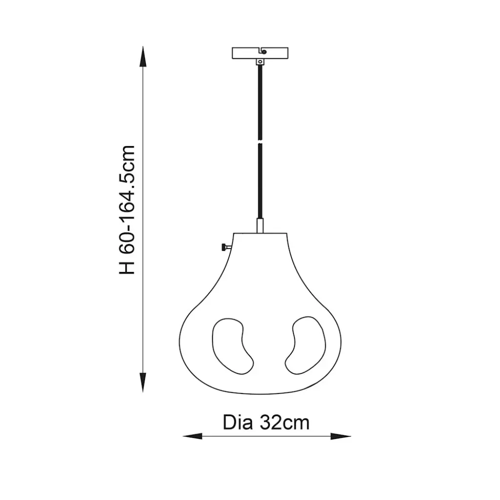 Utopia Glass Pendant with Dimpled Finish