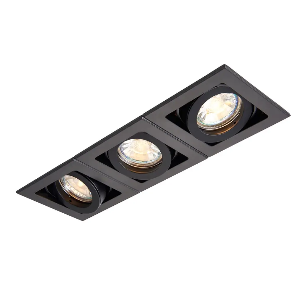 Xeno Triple Downlight in Matt Black