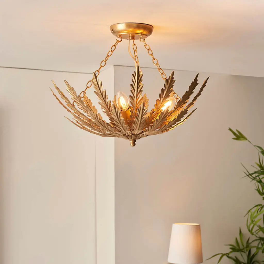 Delphine Gold Leaf Flush Fitting