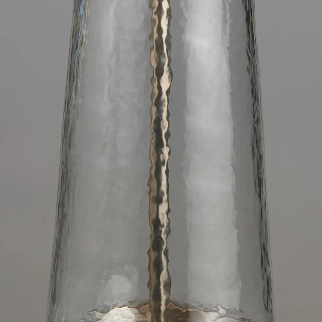 Winslet Hammered Glass Table Lamp C/W Grey Shade
