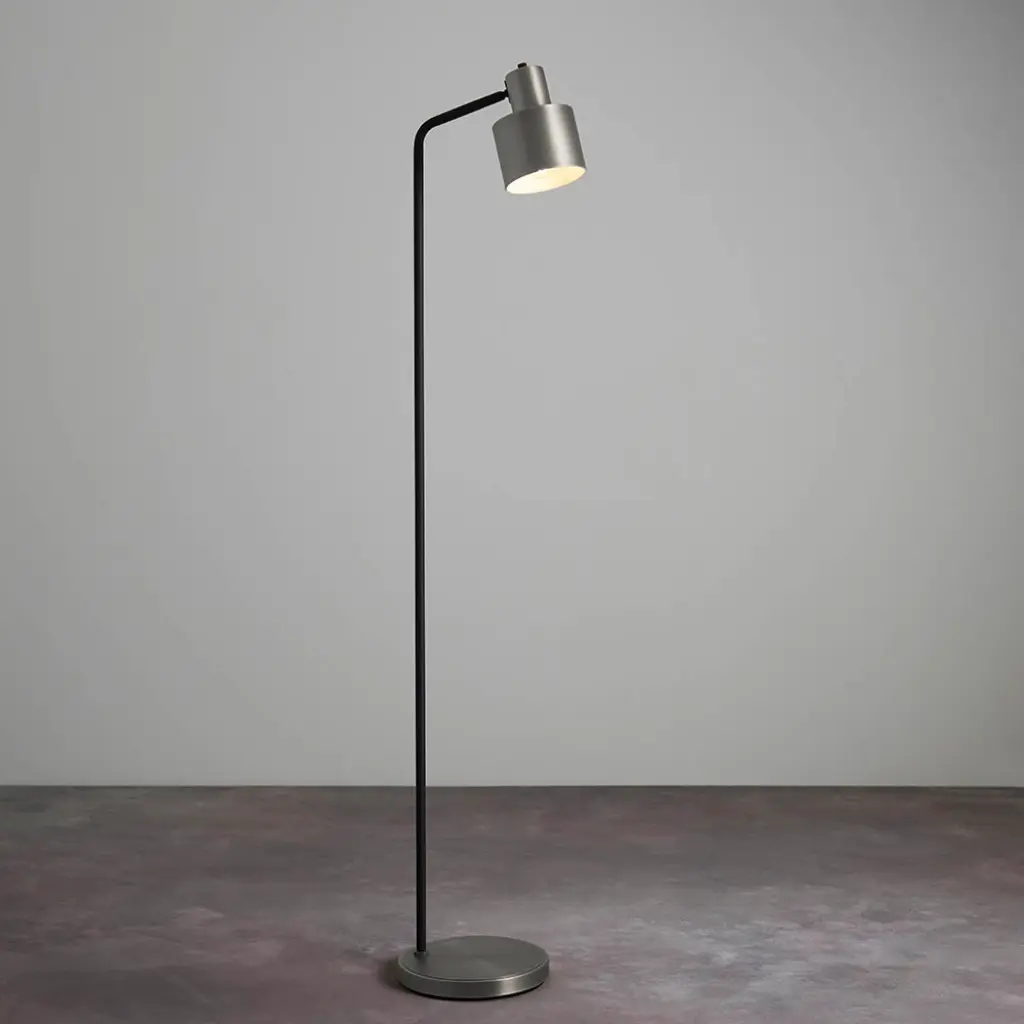 Mayfield Brushed Silver Floor Lamp