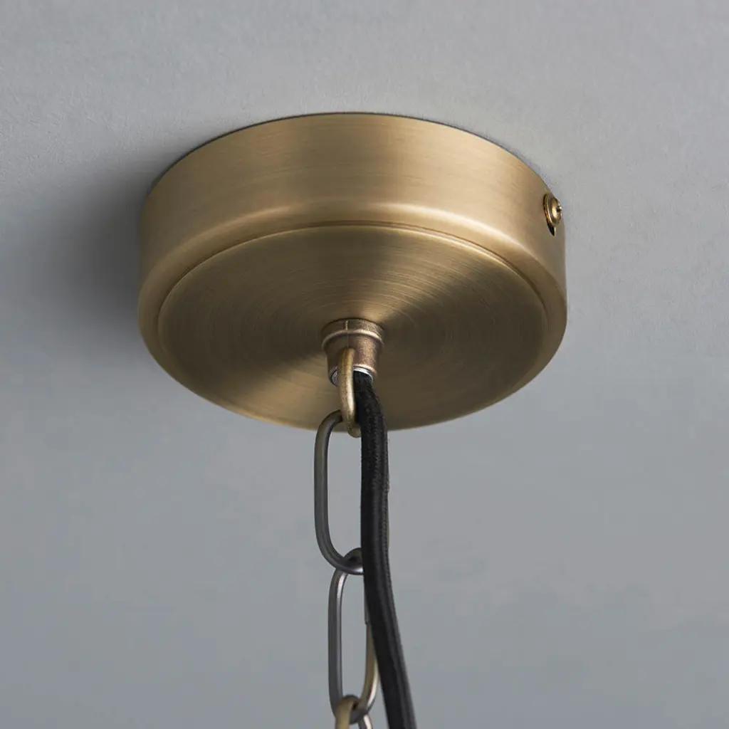 Hurst Box Style Single Pendant in Antique Brass Finish