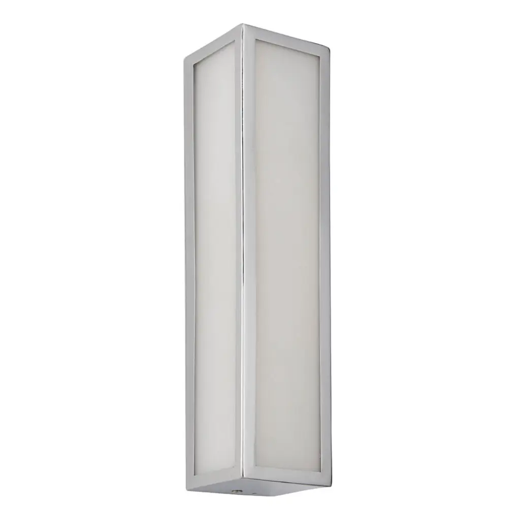 Newham 2 Light Chrome Wall Light with Frosted Glass IP44