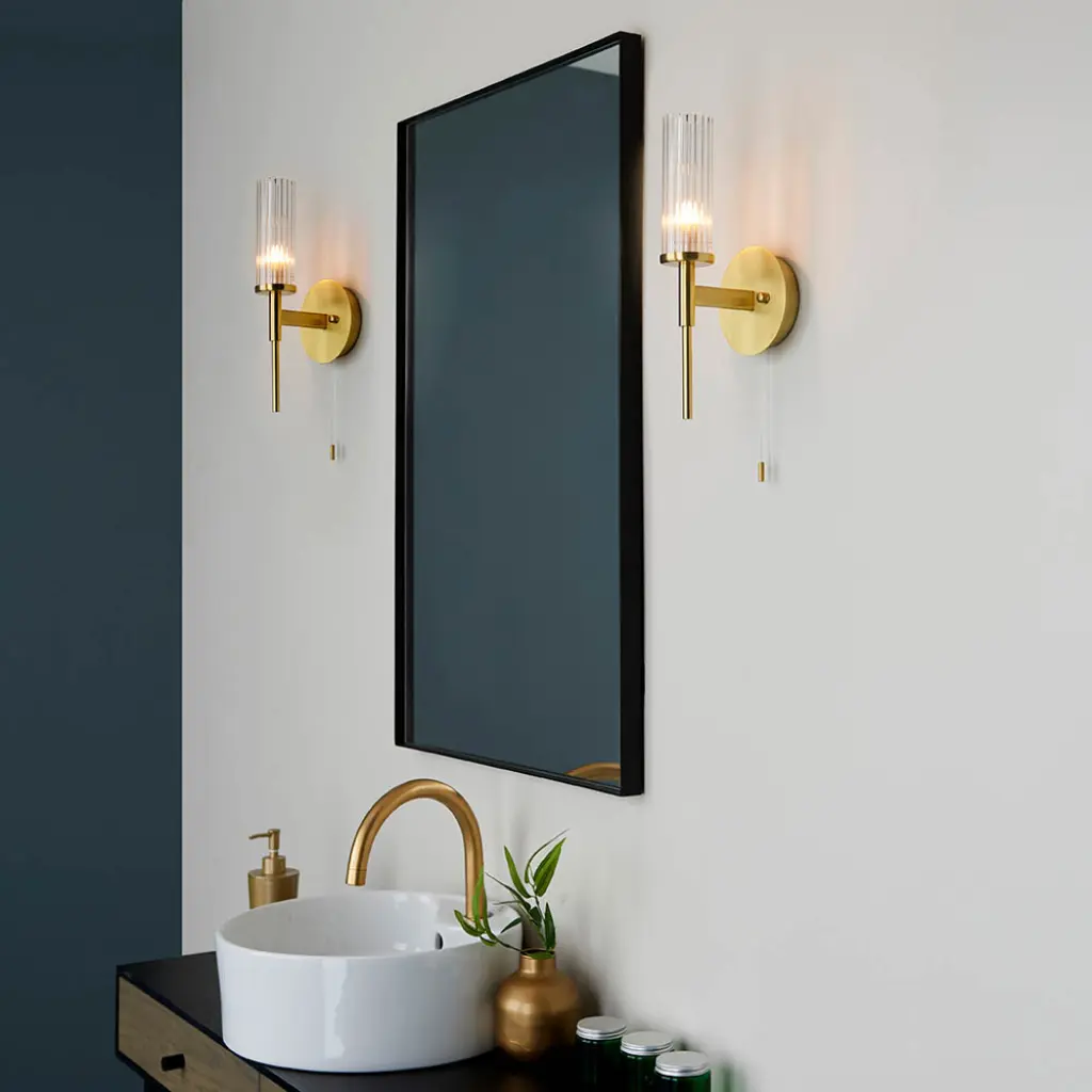 Talo Satin Brass Wall Light IP44