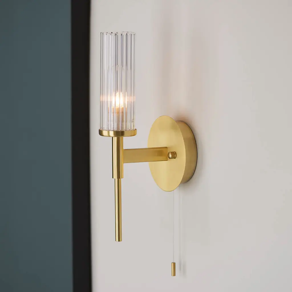 Talo Satin Brass Wall Light IP44
