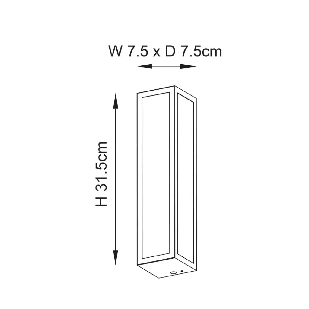 Newham 2 Light Chrome Wall Light & Ribbed Glass IP44