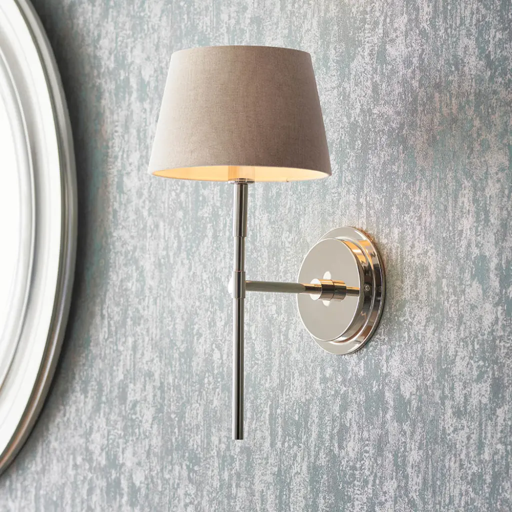Rennes Wall Fitting in Bright Nickel Bracket Only