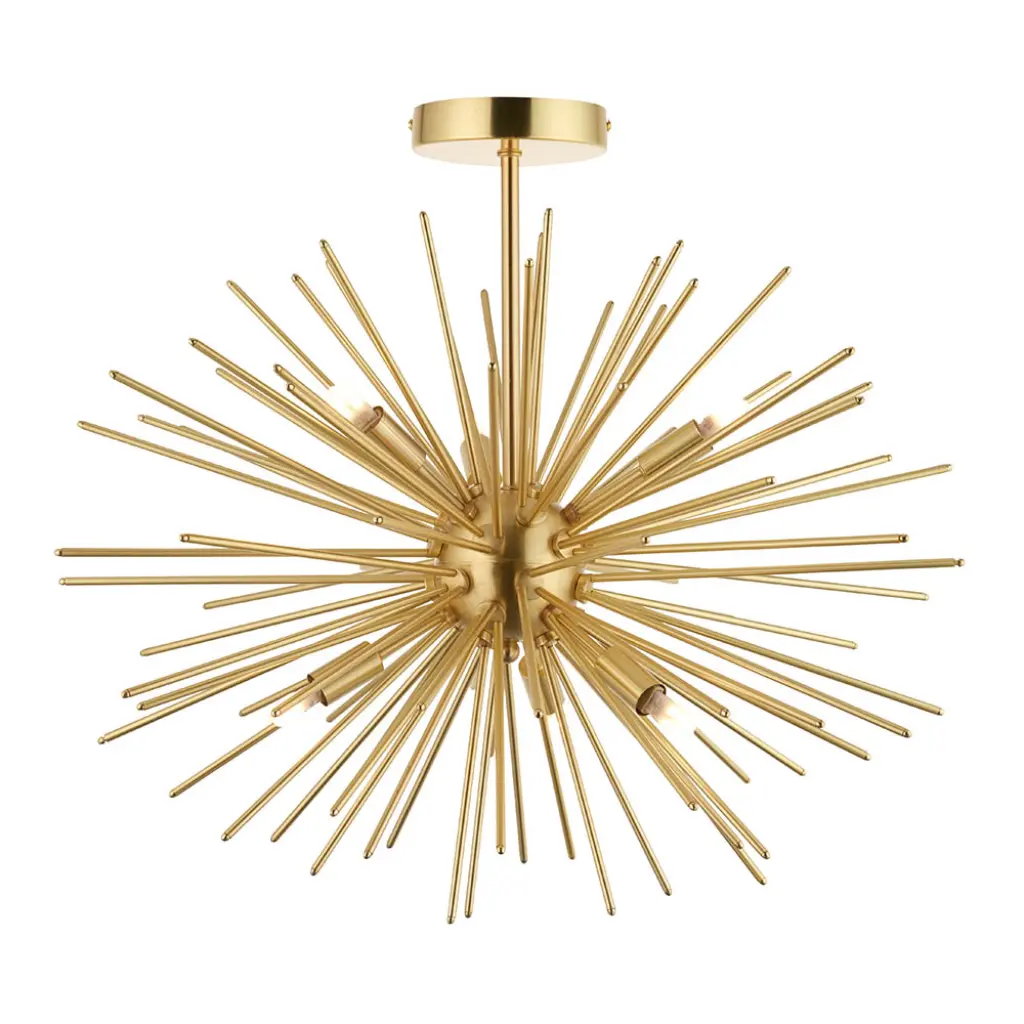 Orta 6 Light Semi Flush in Gold